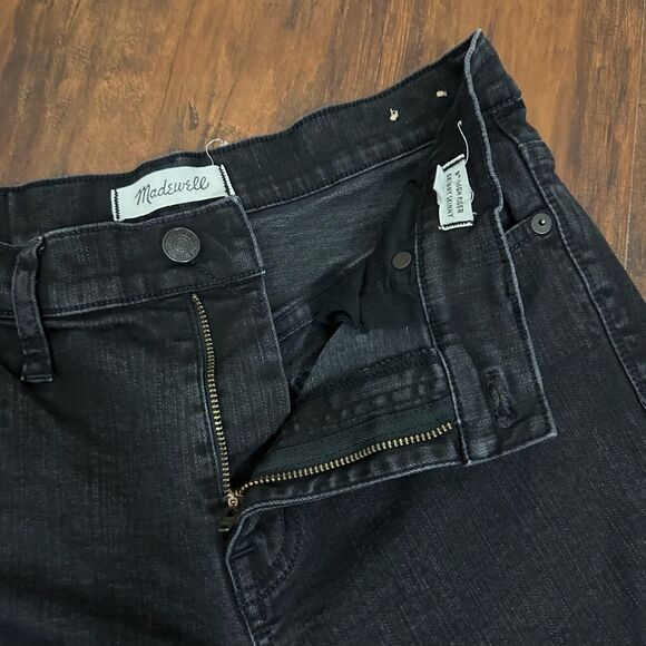 MADEWELL 9" High Riser Skinny Skinny Jeans #E0257 in Faded Black - Picture 3 of 13